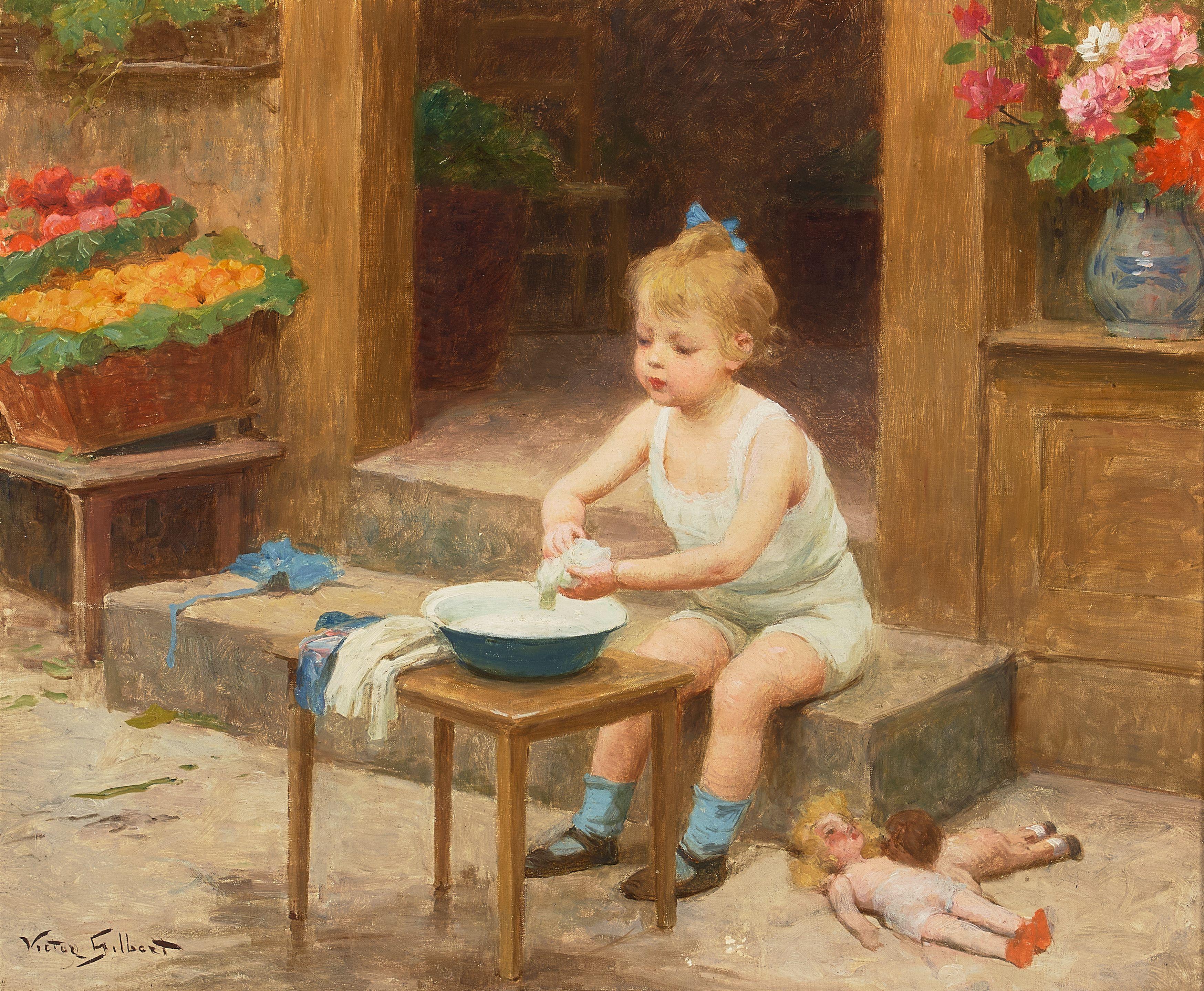 Victor Gabriel Gilbert - La petite lavanderie