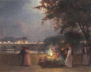 Victor Gabriel Gilbert - Marché aux fleurs, Pont Neuf