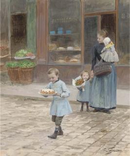 Victor-Gabriel Gilbert - The birthday cake