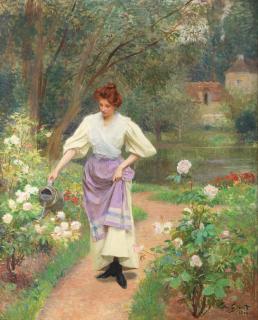 Victor-Gabriel Gilbert - Watering the garden