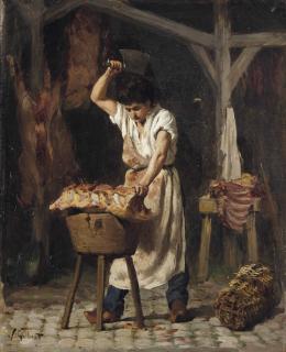 Victor Gilbert - Jeune boucher au travail