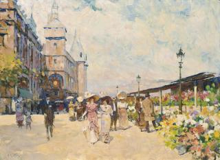 Victor Guerrier - The Flower Market