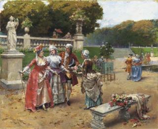 Victor-Henri Lesur - A Promenade in the Gardens
