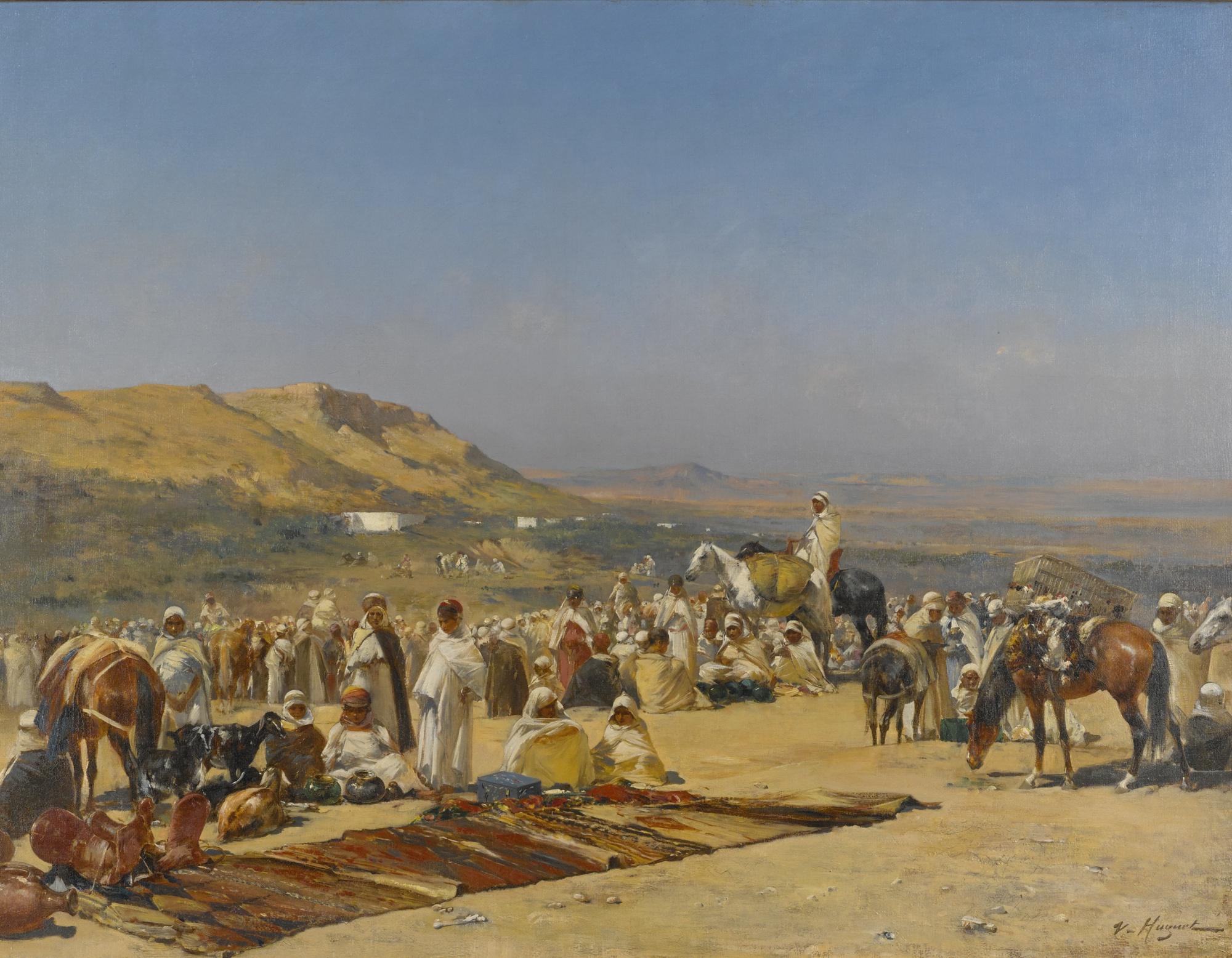 Victor Huguet - French market In The Desert