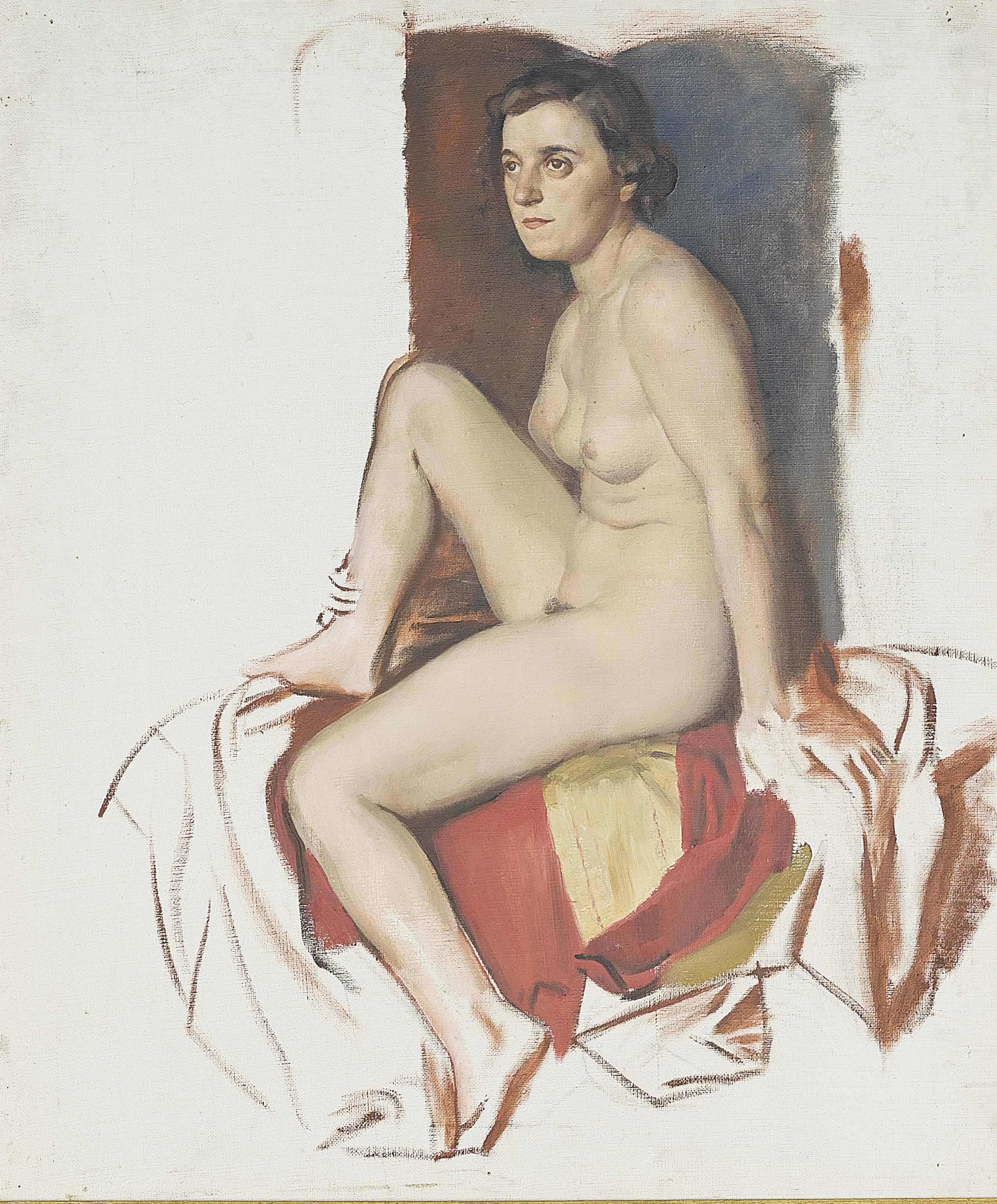 Victor Hume Moody - Study of a female nude