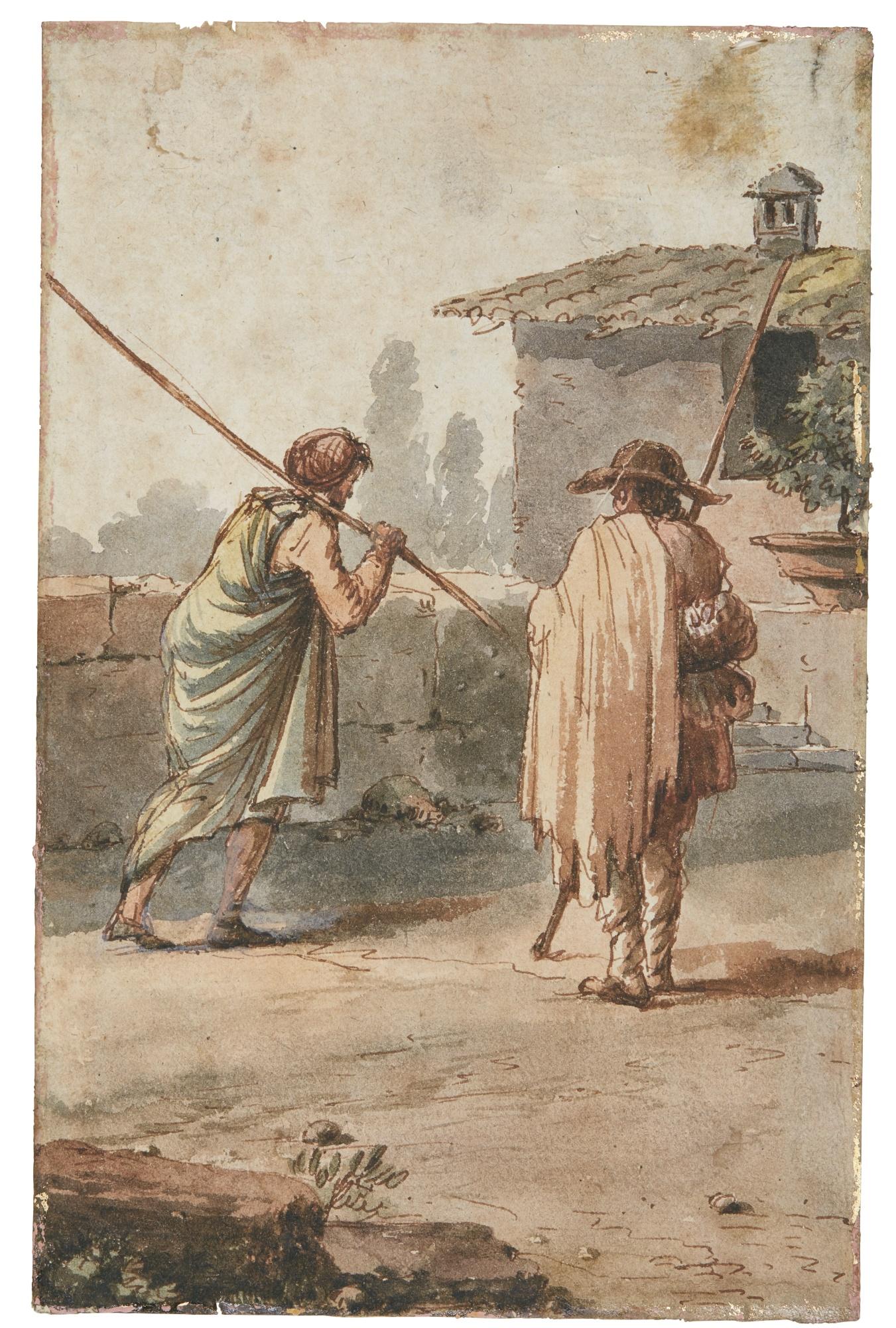 Victor Jean Nicolle - Peasants Before A House