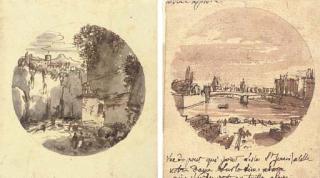 Victor-Jean Nicolle - Tivoli (?); and A view of Paris from the Seine