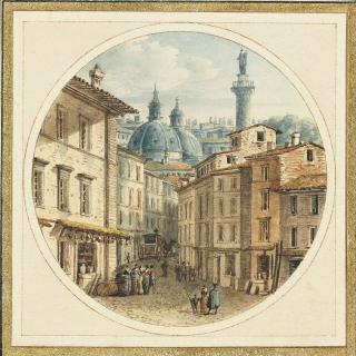 VICTOR-JEAN NICOLLE - View Of Rome With The Trajan Column And The Domes Of The Churches Of Santa Maria Di Loreto And Santo Nome Di Maria