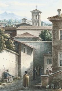 Victor-Jean Nicolle - View of Rue De Sermonetta Near The Marsh of Pontius In The Papal States