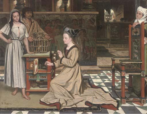 Victor Lagye - A Maiden Feeding Squirrels