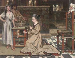 Victor Lagye - A Maiden Feeding Squirrels