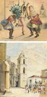 Victor Landaluze - A) Plaza De La Catedral En El Día De Reyes