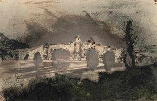 Victor-Marie Hugo - A Bridge In Spain, Also Called The Moorish Bridge