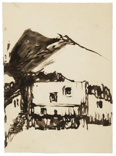 Victor-Marie Hugo - Maison Dans Un Paysage Montagneux