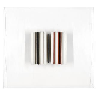 Victor Pasmore, R.A. - Abstract In White, Black And Maroon