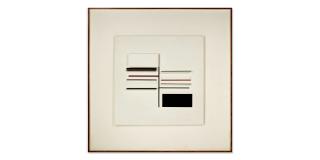 Victor Pasmore R.A. - Relief Construction in White, Black, Brown and Maroon