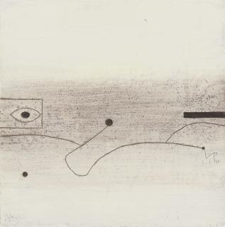 Victor Pasmore, R.A. - Untitled (linear abstract form)