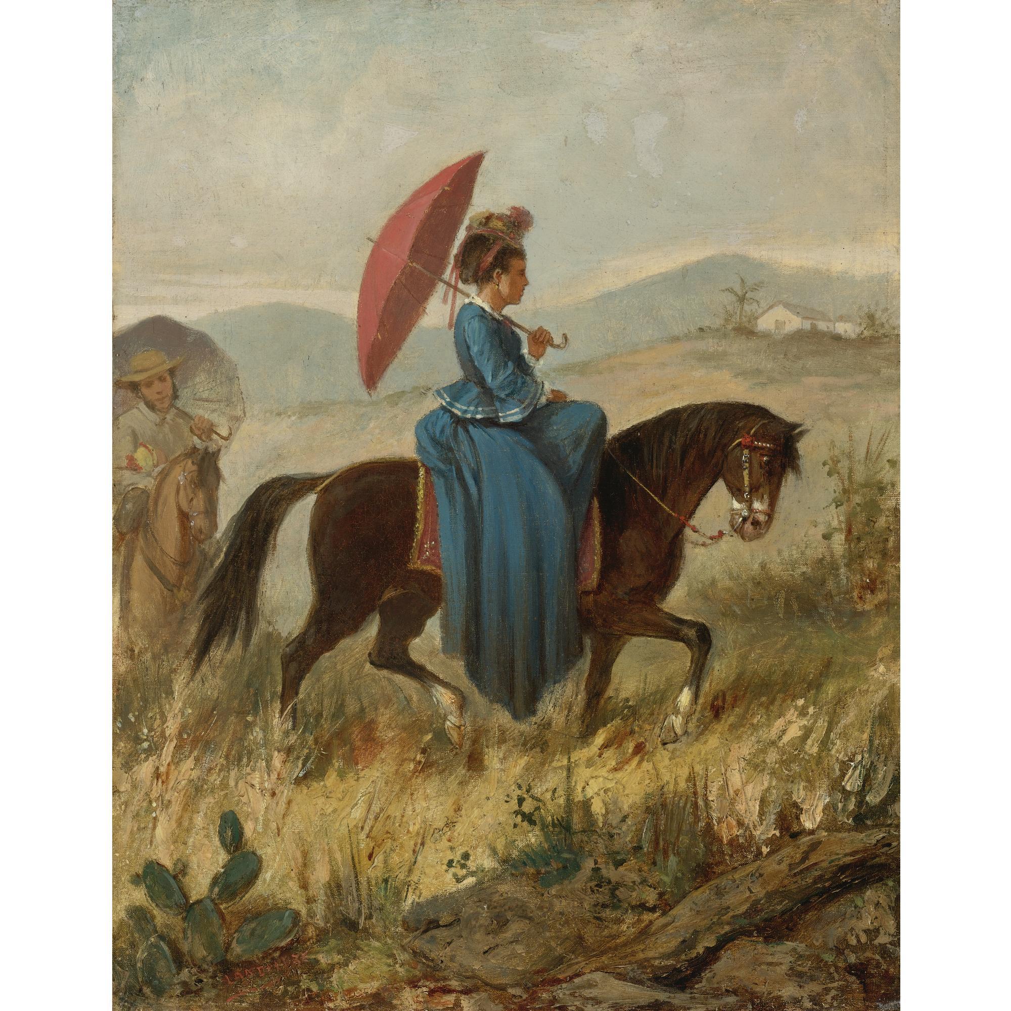 Víctor Patricio de Landaluze - Tipos Populares (Dama A Caballo)