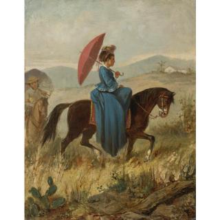 Víctor Patricio de Landaluze - Tipos Populares (Dama A Caballo)