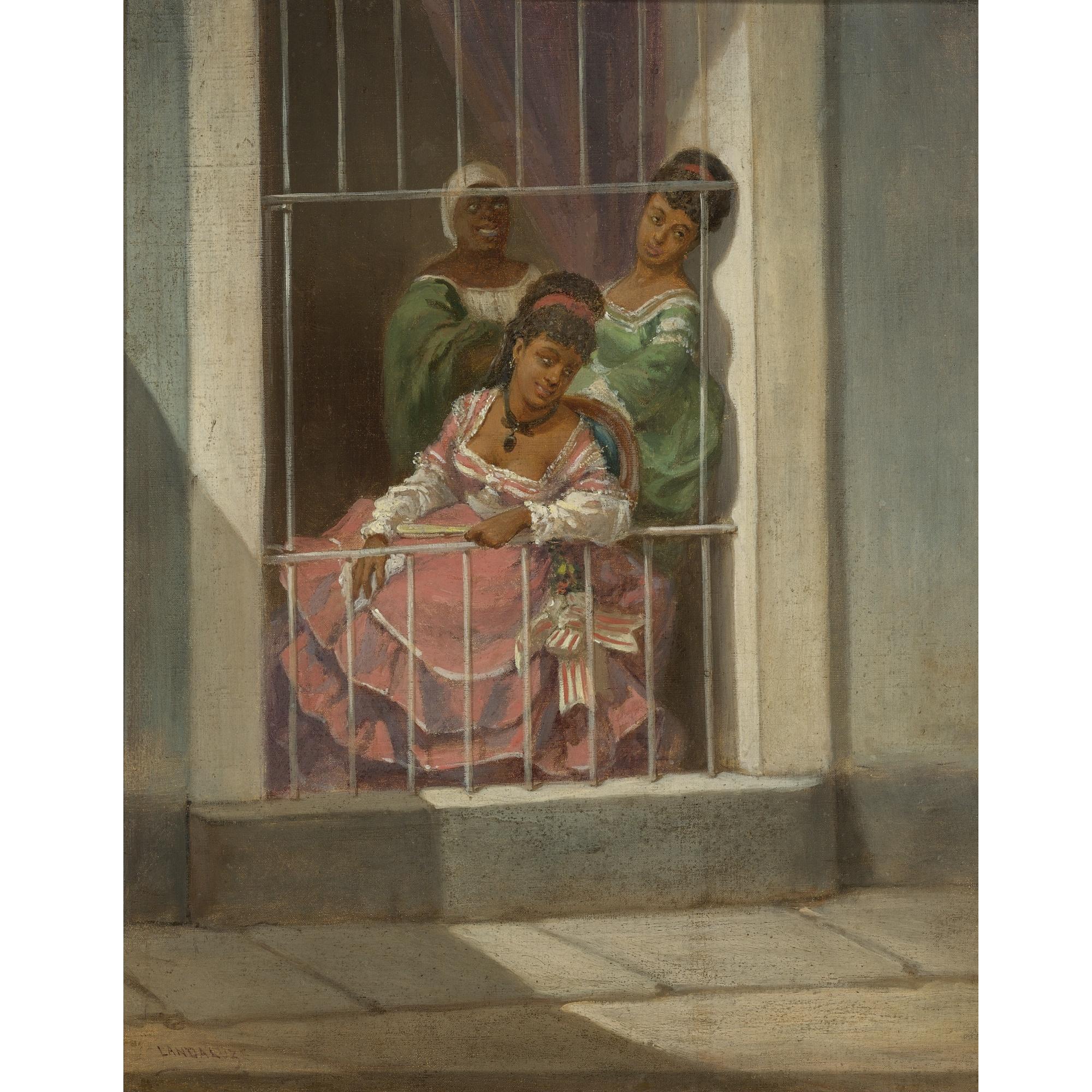 Víctor Patricio De Landaluze - Tipos Populares (Damas En La Ventana)