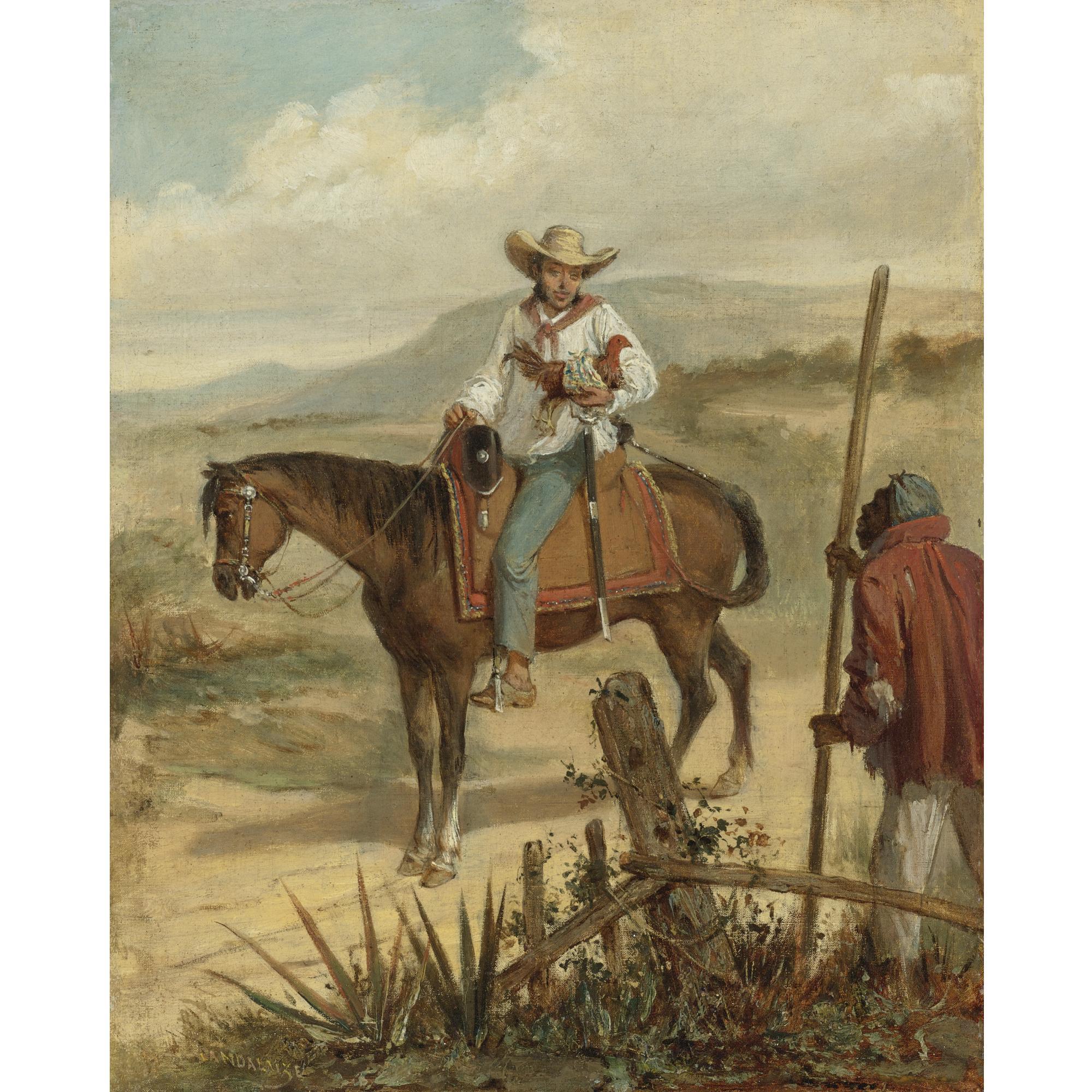 Víctor Patricio de Landaluze - Tipos Populares (Guajiro Con Gallo)