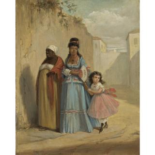 Víctor Patricio de Landaluze - Tipos Populares (La Institutriz)