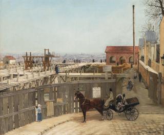 Victor Paul Joseph Dargaud - French the Construction Of Sacré-Coeur, Montmartre