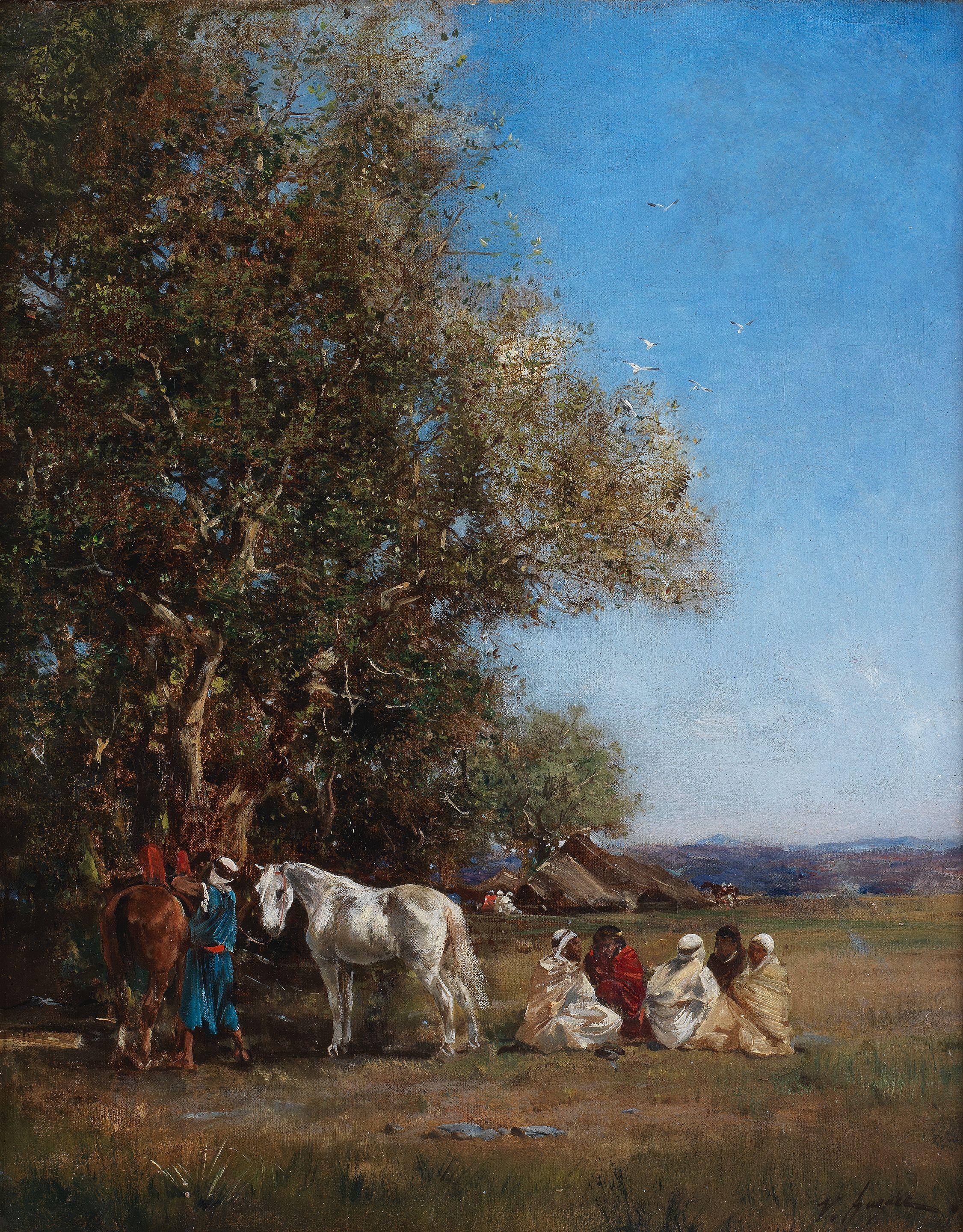 Victor Pierre Huguet - A Bedouin encampment