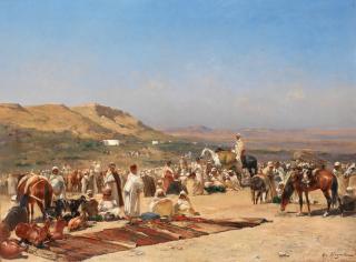 Victor Pierre Huguet - A desert market