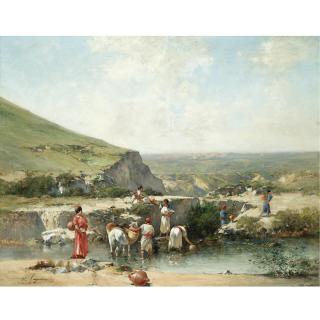 Victor-Pierre Huguet - French Fetching Water, Algeria