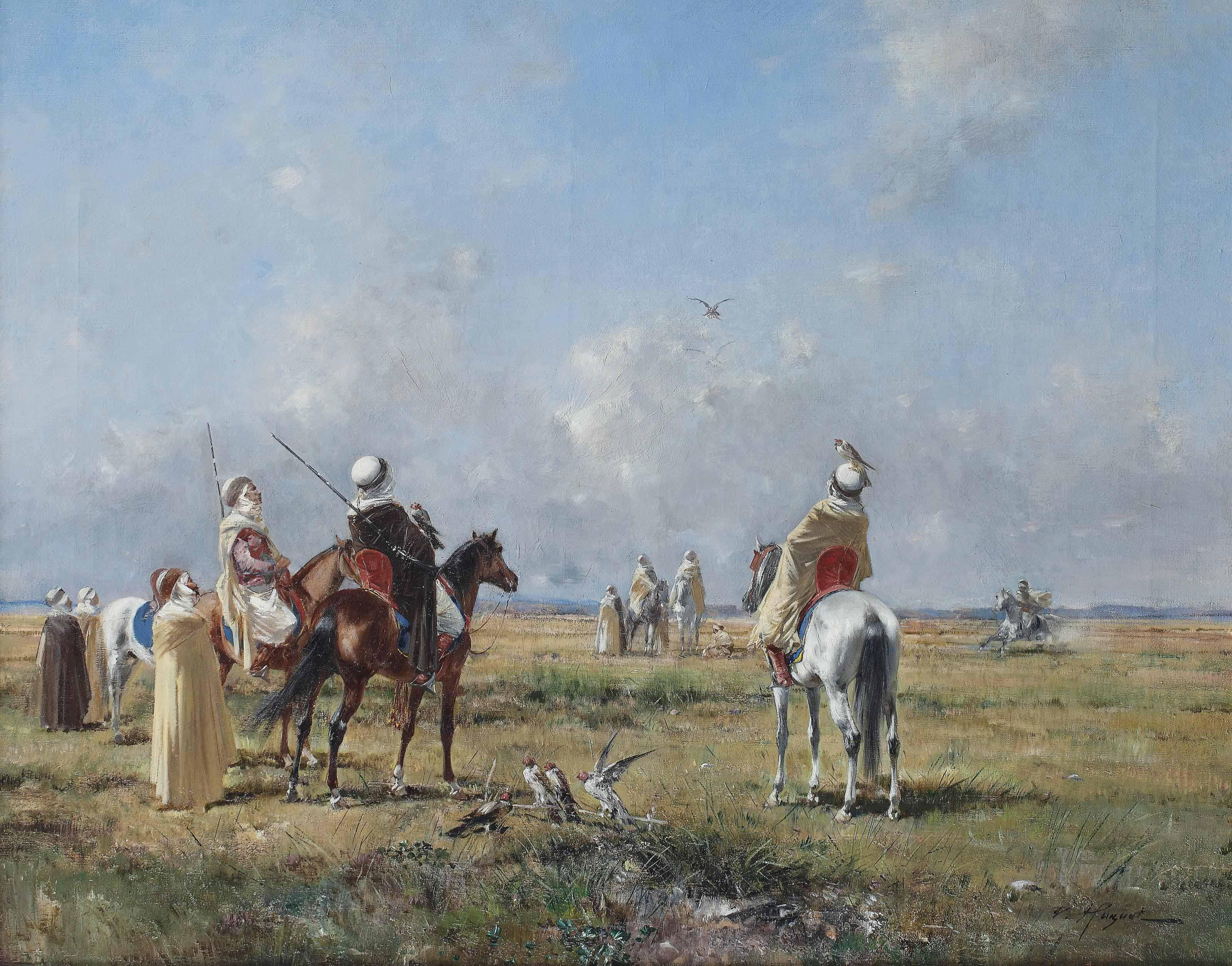 Victor Pierre Huguet - The Falcon Hunt