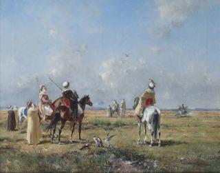 Victor Pierre Huguet - The Falcon Hunt