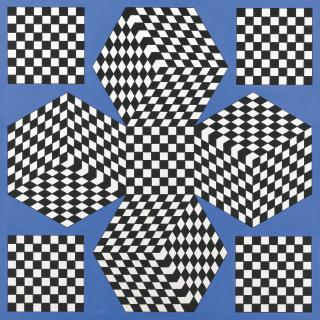 Victor Vasarely - Bellassigned; Signed, Titled, Inscribed 3.377 And Dated 1985 On The Reverse, Acrylic On Masonite