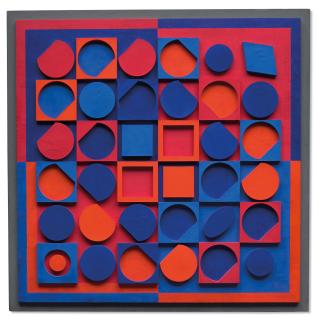 Victor Vasarely - Bleu-Rouge