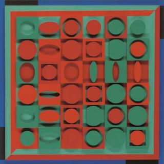 Victor Vasarely - E-Vert-Rouge