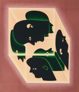 Victor Vasarely - Etude axonométrique.