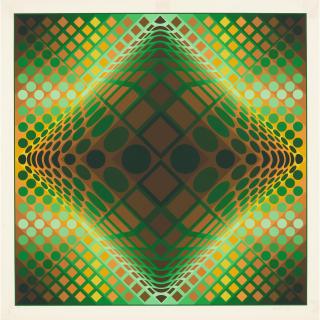 Victor Vasarely - Gaia II (Green)