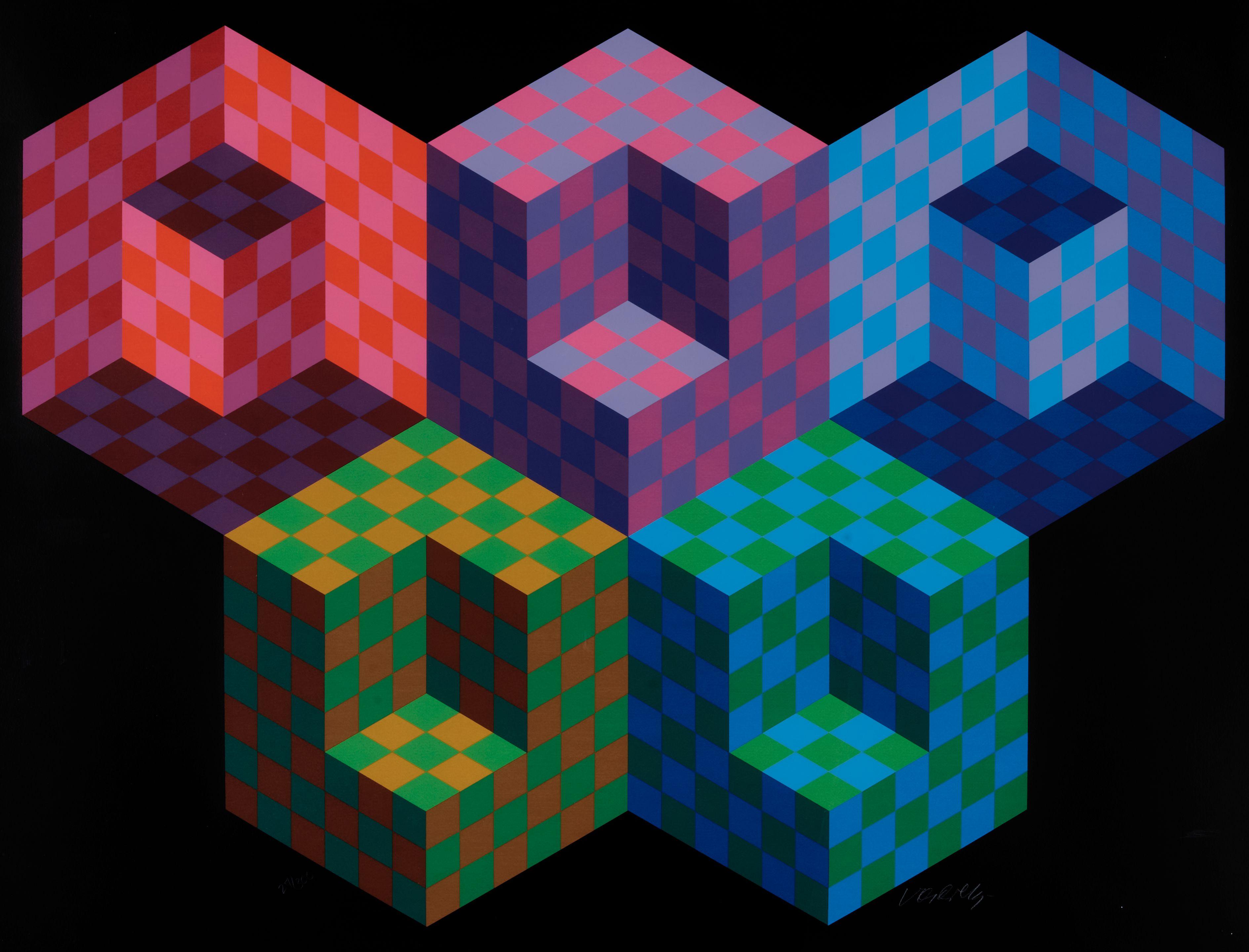 Victor Vasarely - Hexa 5; Raura; Attika 3