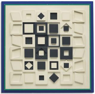 Victor Vasarely - HH  - Banc -  Noir