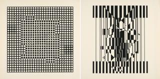 Victor Vasarely - Konvolut von 2 Serigrafien.