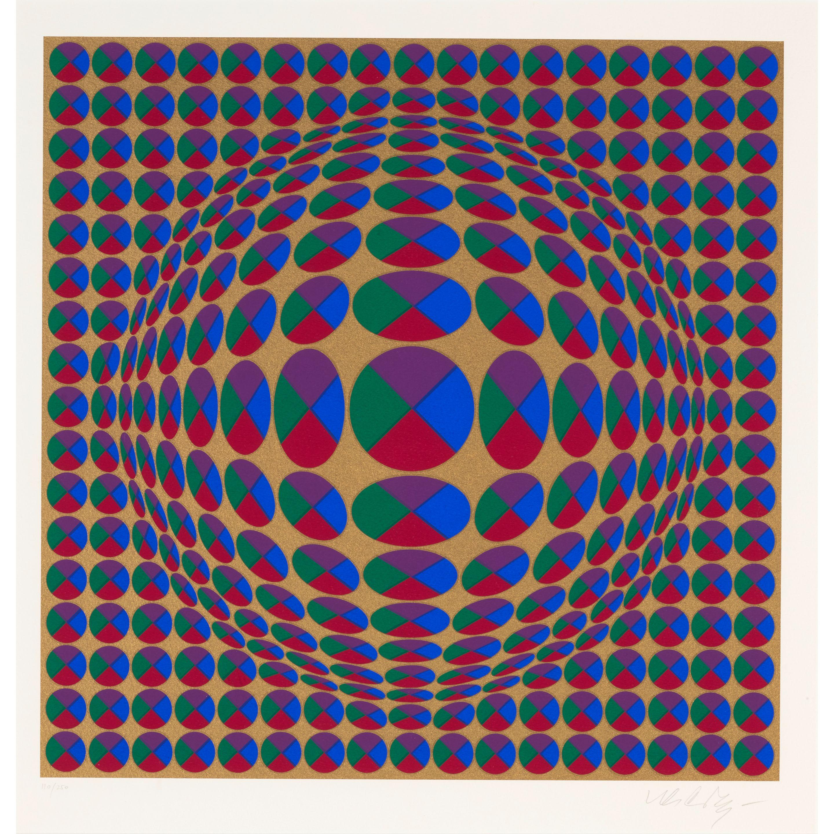 Victor Vasarely - Neptune 3 (Gold)