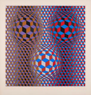 Victor Vasarely - Ohne Titel (Metagalaxie).