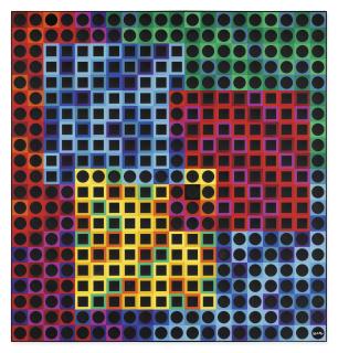 Victor Vasarely - Orion Noir