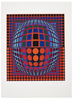 Victor Vasarely - Red Rolling Ball