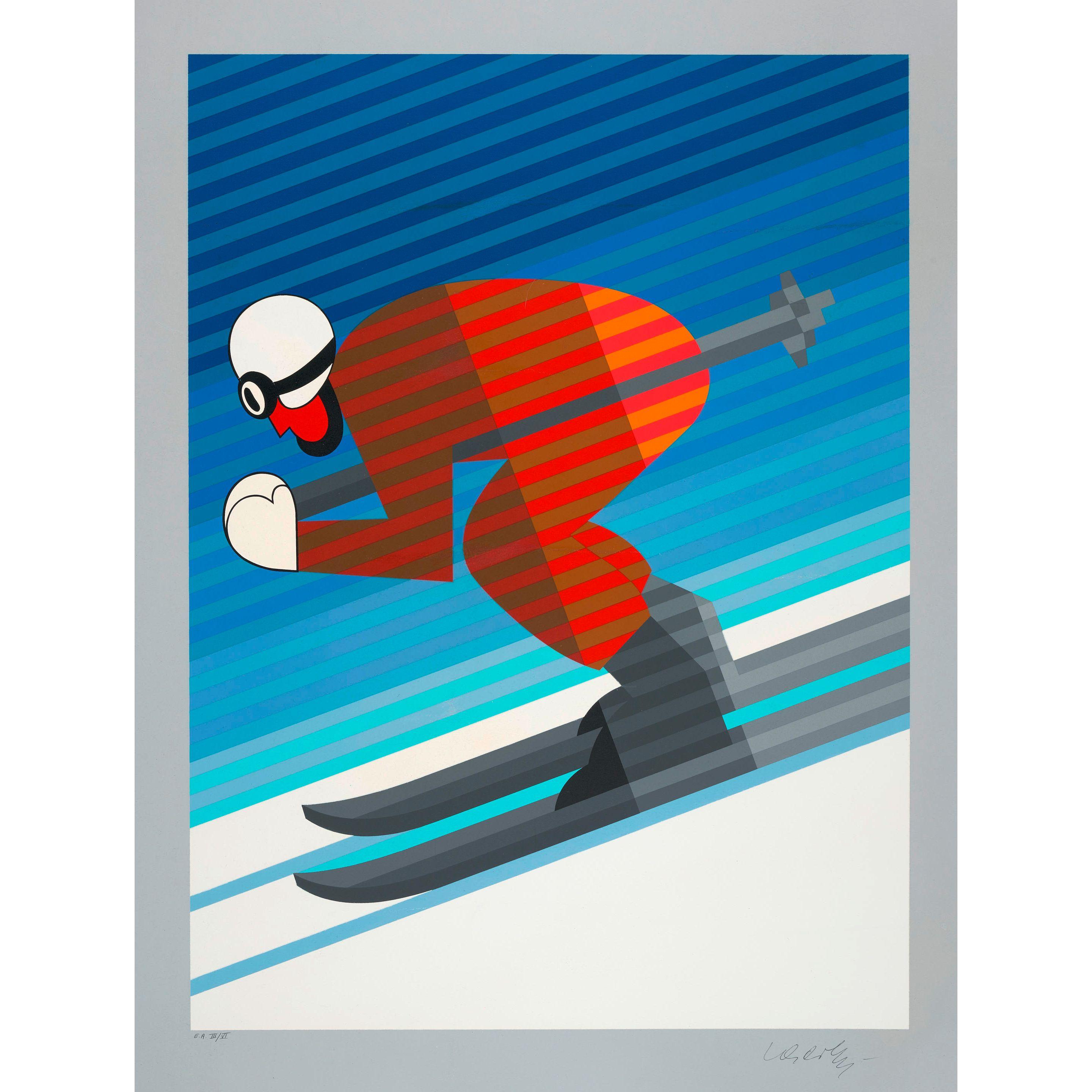 Victor Vasarely - Skier