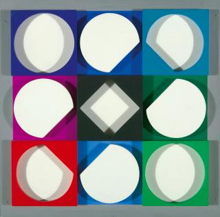 Victor Vasarely - „Topaze blanche, positif“.