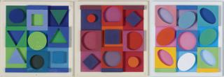 Victor Vasarely - Zaphir Positif, Saphir Positif And Sellem Négatif; Three Works