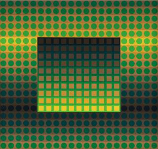 Victor Vasarely - ZETT-1 Yellow/Green