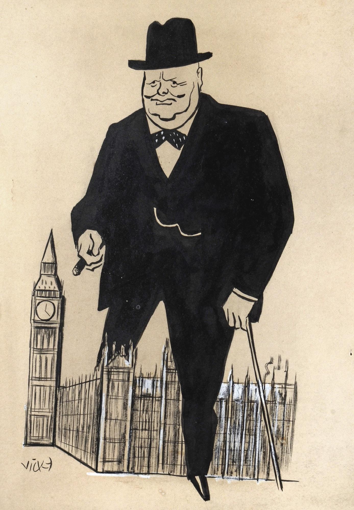 Victor (Vicky) Weisz - Winston Churchill Is Conquering The House