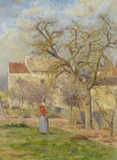 Victor Vignon - Bäuerin vor dem Hof